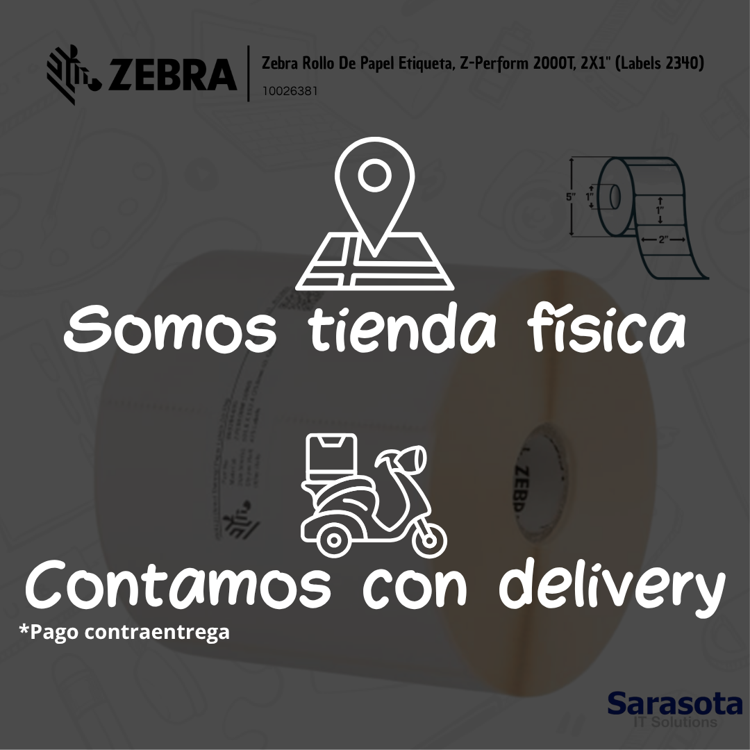 accesorios para electronica - Zebra Rollo De Papel Etiqueta, Z-Perform 2X1 1