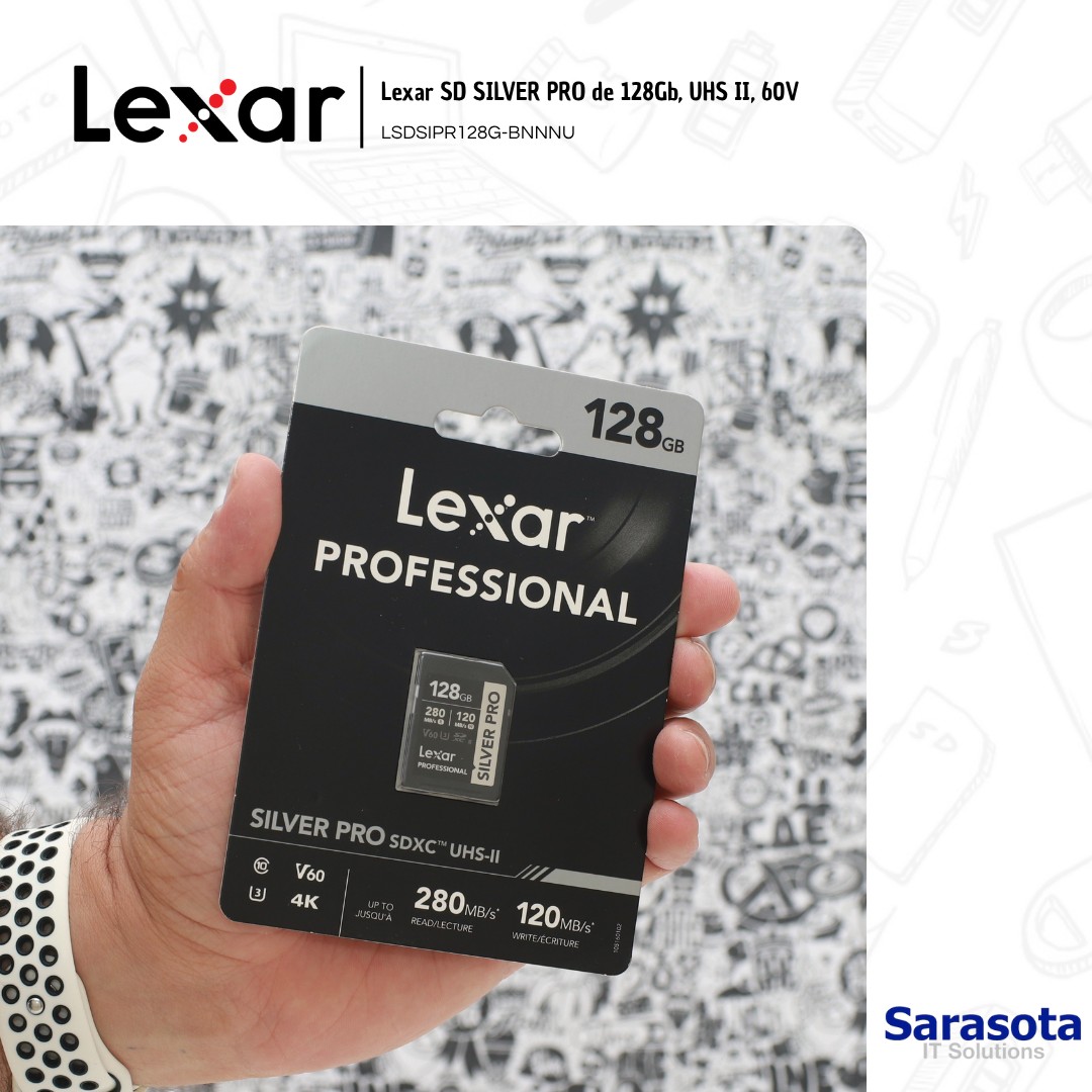 accesorios para electronica - Lexar Silver Pro Memoria SD V60 UHSII de 128Gb 0