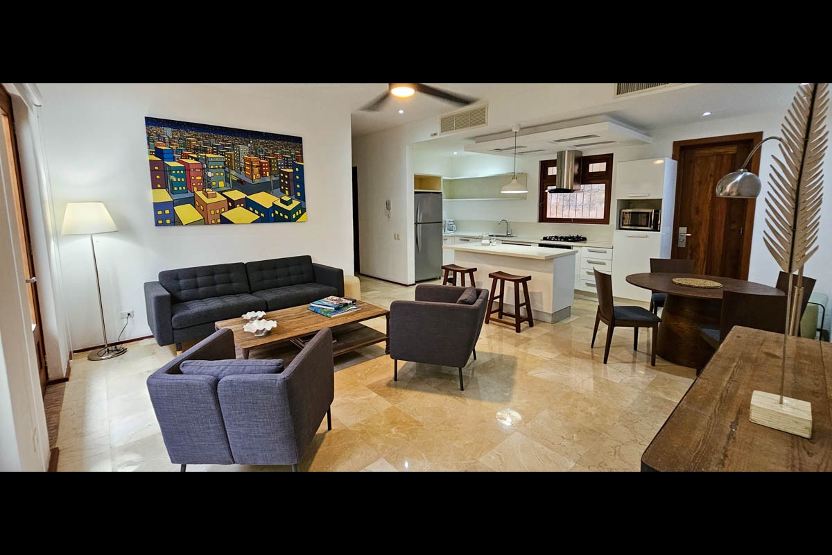 apartamentos - Apartamento totalmente amueblado en la Zona Colonial de 2 hab con piscina  4