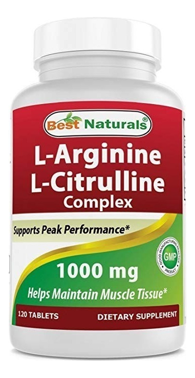 Salud y Equipamiento Médico - Best Naturals Complejo L Arginina L Citrulina 1000g 120 Tabs