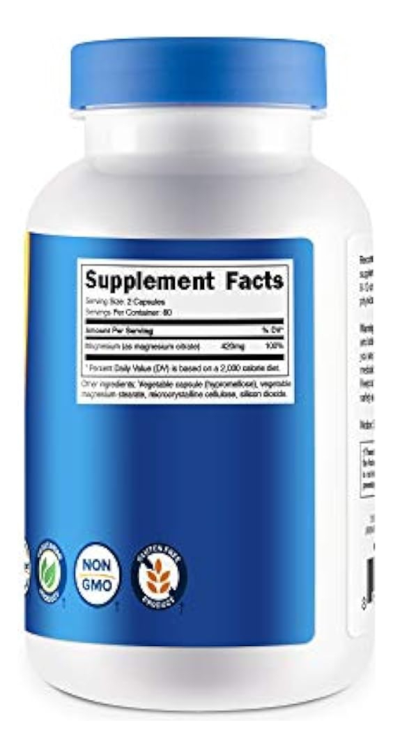 Salud y Equipamiento Médico - Nutricost Citrato De Magnesio 420 Mg, 60 Porciones 210 Mg Po 2