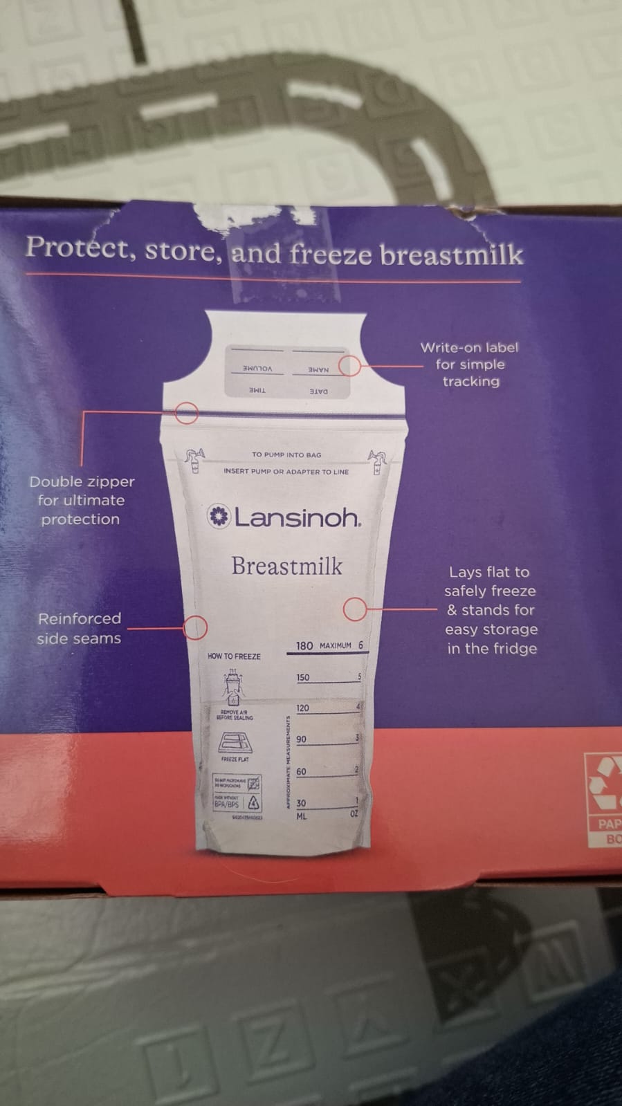 accesorios - Bolsas Almacenamiento Leche Materna Lansinoh 1