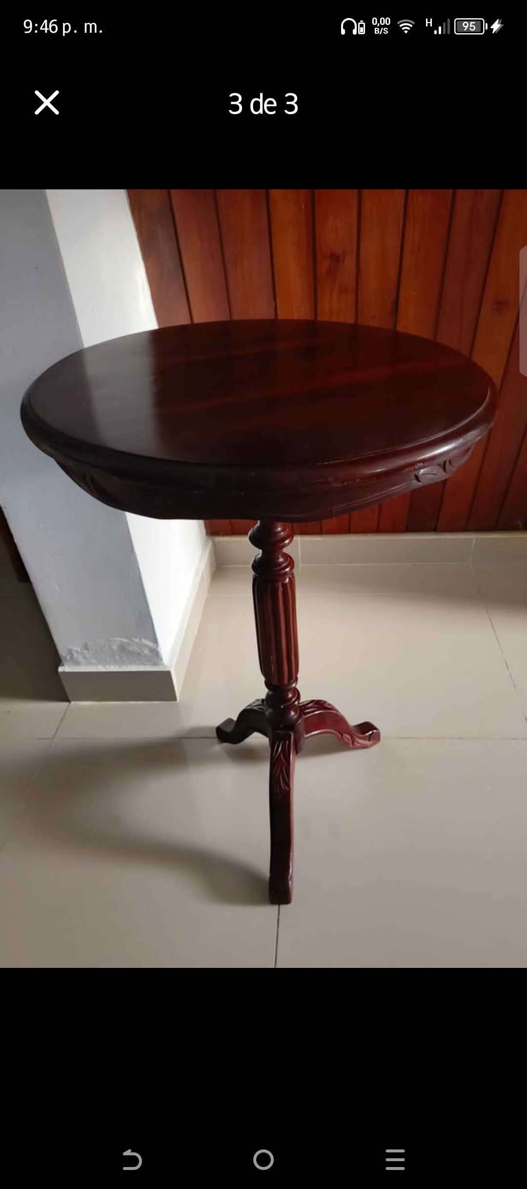 muebles y colchones - mesa en caoba auxiliar 