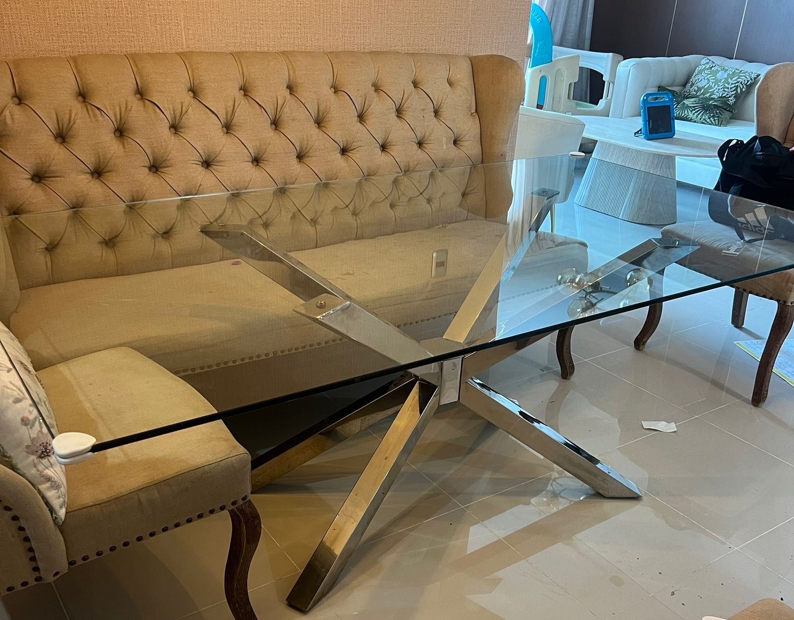 muebles y colchones - Comedor de cristal templado  1
