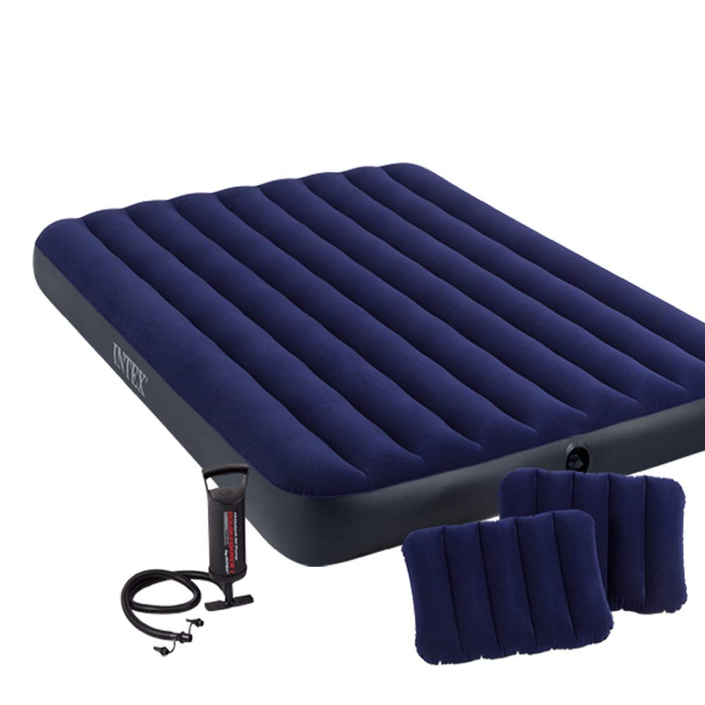 muebles y colchones - COLCHON INFLABLE INTEX + BOMBA INFLADOR. CAMA DE AIRE PORTATIL VIAJEROS 5