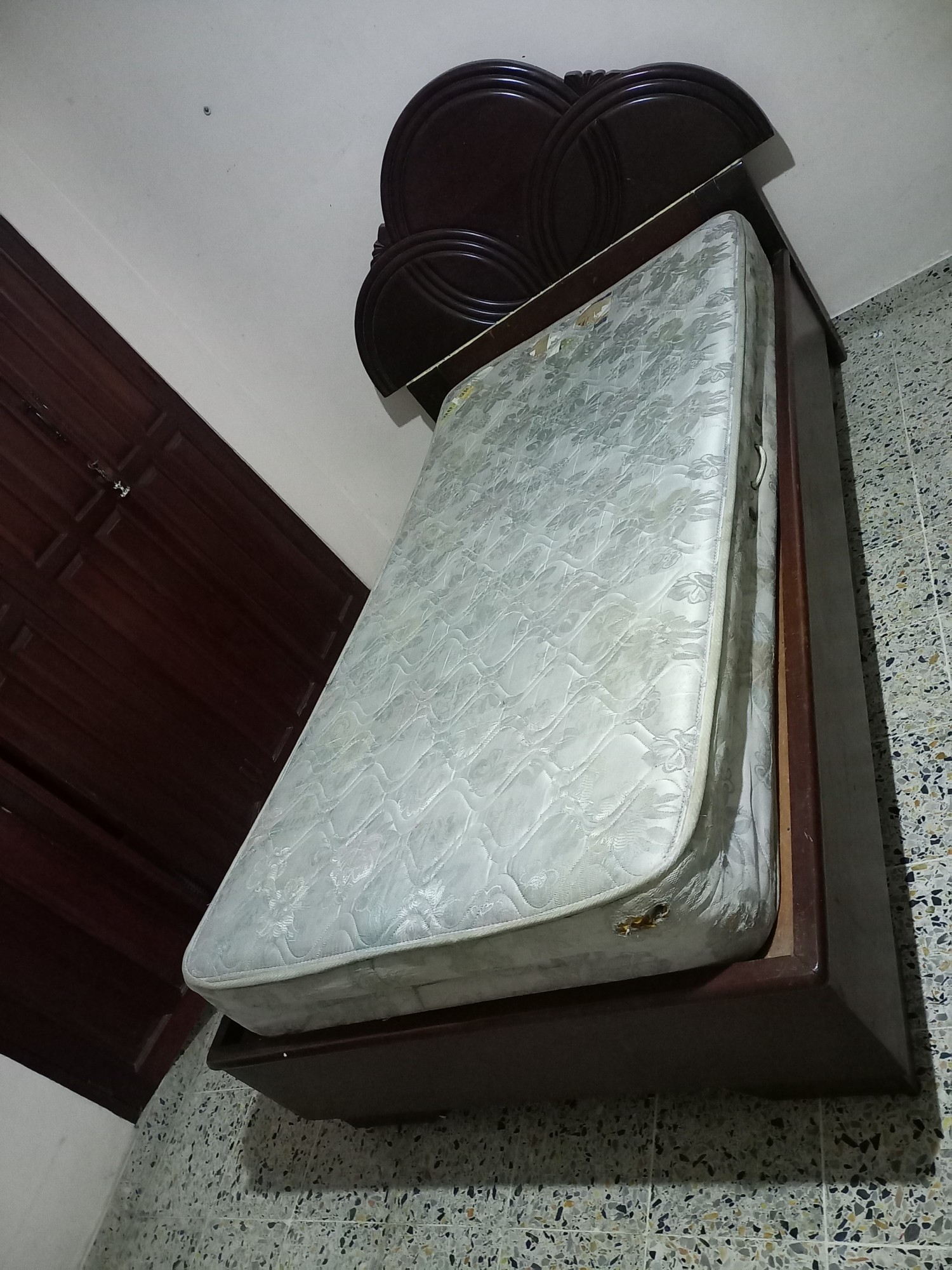 muebles y colchones - CAMA TWIN CAOBA 4