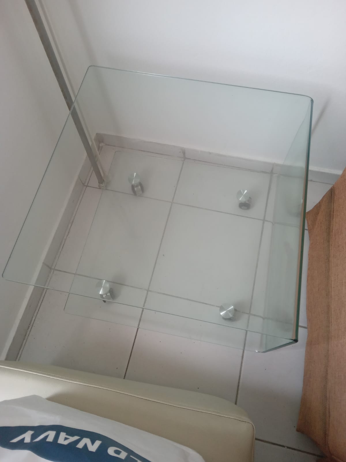 muebles y colchones - Mesa de Centro en Cristal