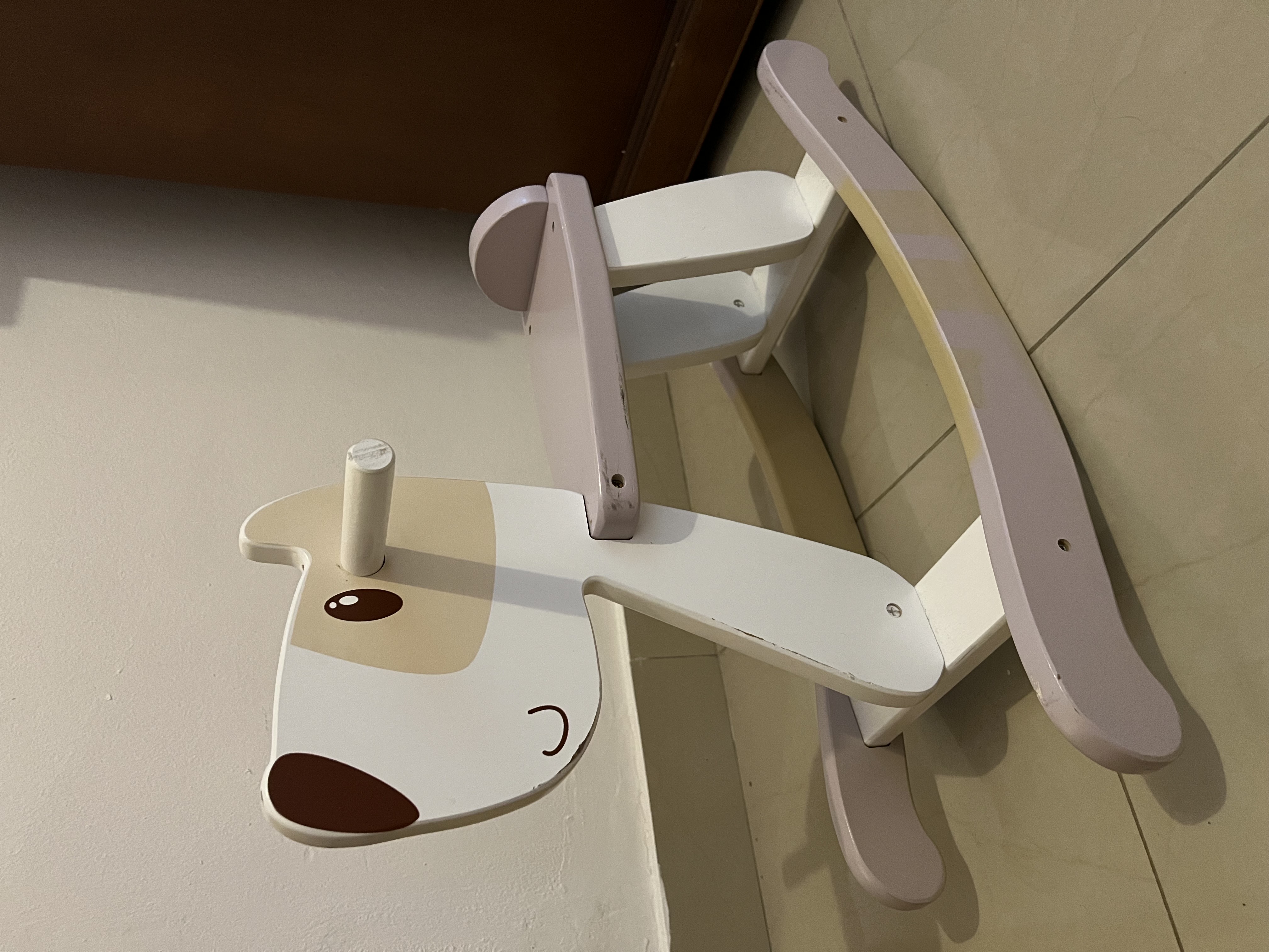 juguetes - caballo en madera con forma de perrito para bebés 