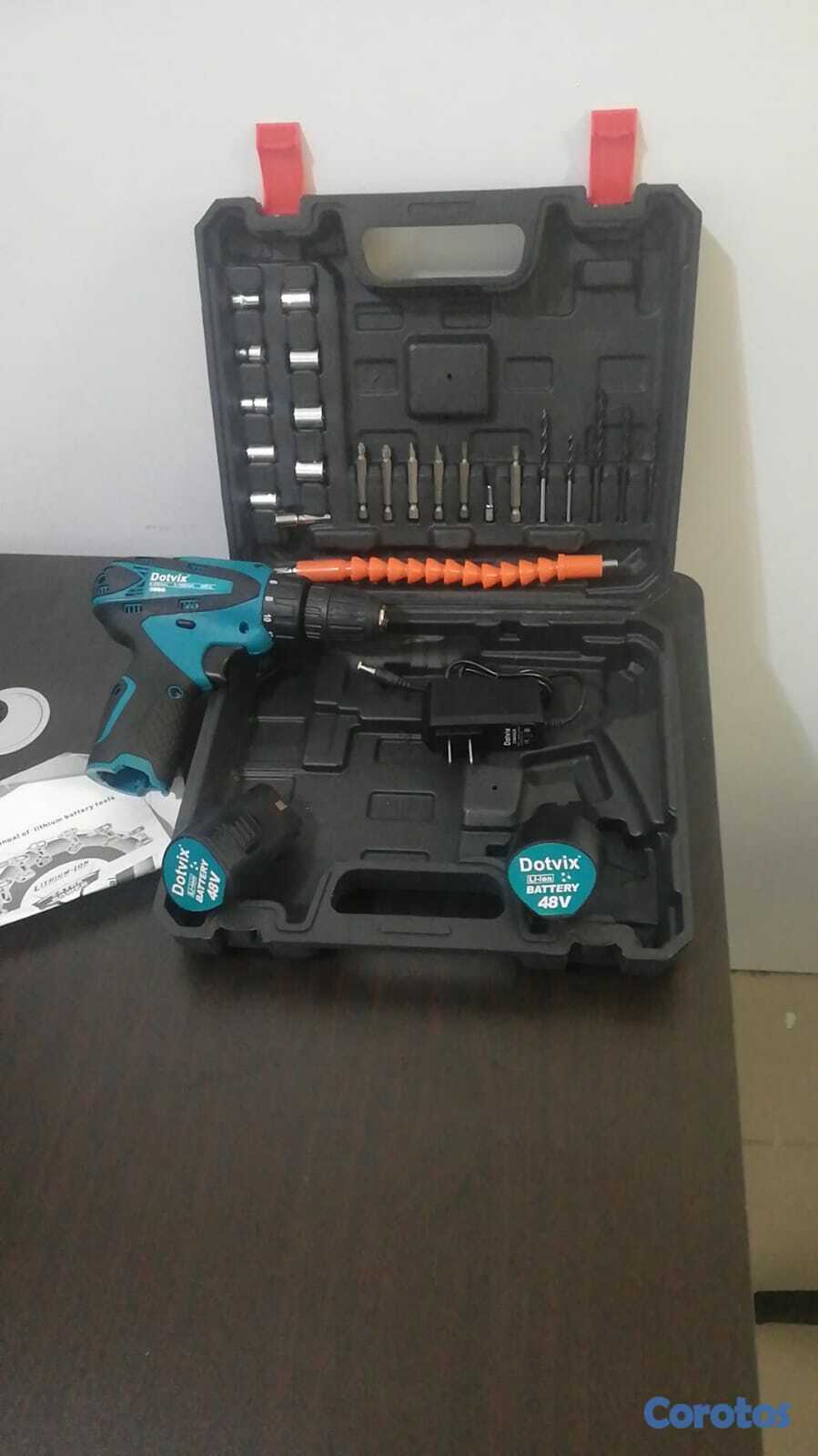 herramientas, jardines y exterior - Taladro Inalámbrico 48V con 2 Baterías y Conjunto  3