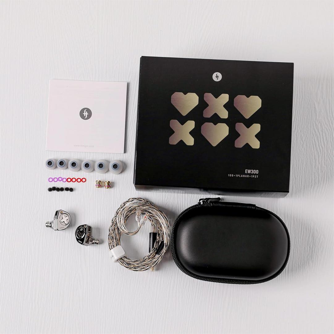 camaras y audio - SIMGOT EW300 1DD+1Planar+1PZT Hybrid Driver IEM 5