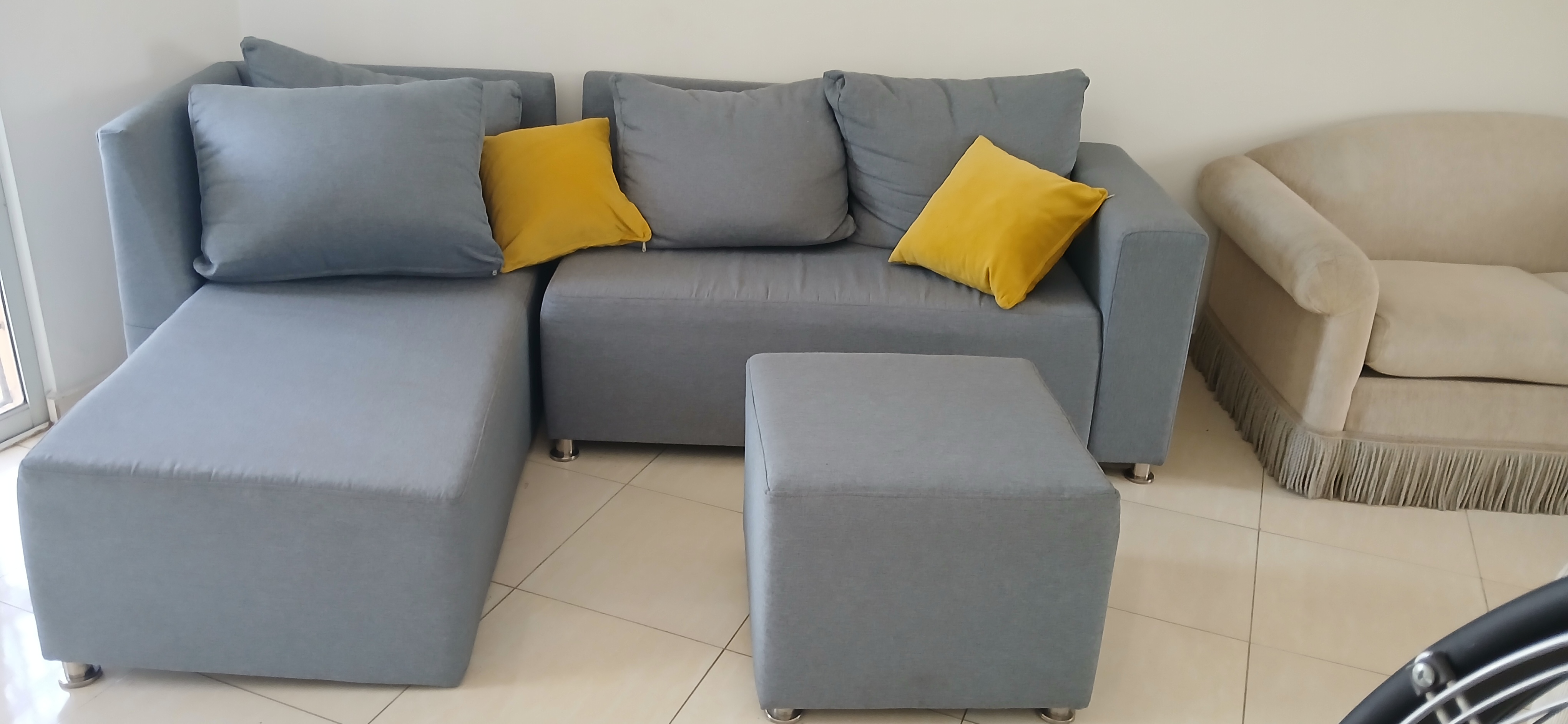 muebles y colchones - Mueble gris en L 1