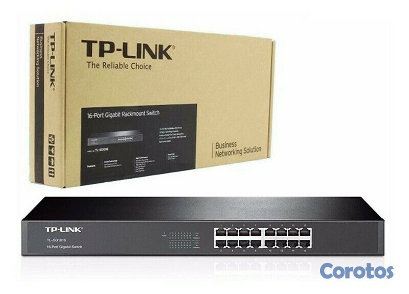 computadoras y laptops - SWITCH 16 PUERTOS TP-LINK TL-SG1016, NO ADMINISTRABLE/RACK, 16 PUERTOS GIGABIT  1