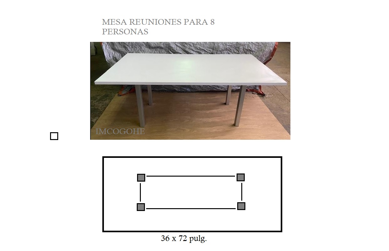articulos de oficina - MESA REUNIONES PARA 8 PERSONAS 36X72 PULG. 0