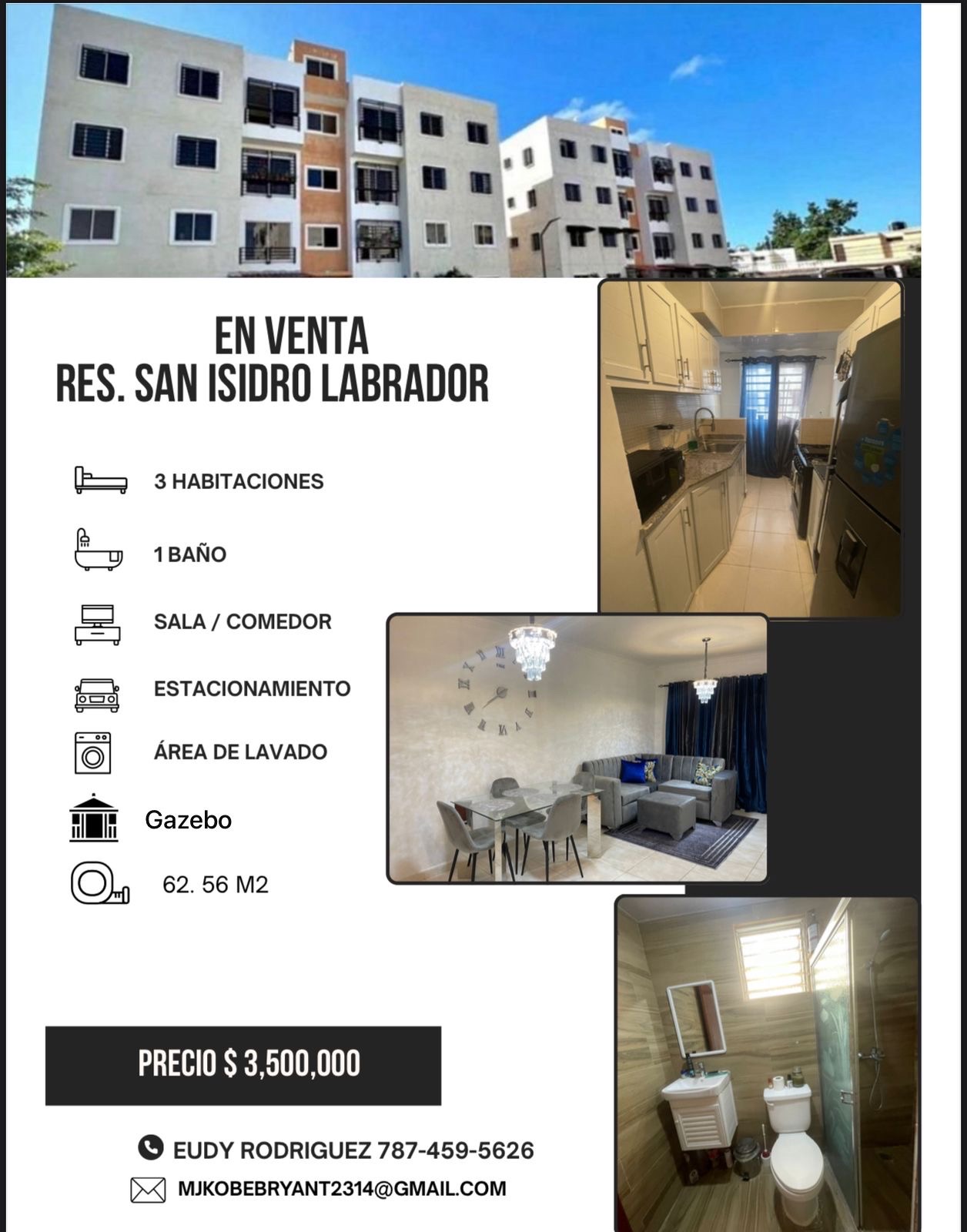 apartamentos - se vende  en el residencial san Isidro labrador con título y sin intermediarios  4