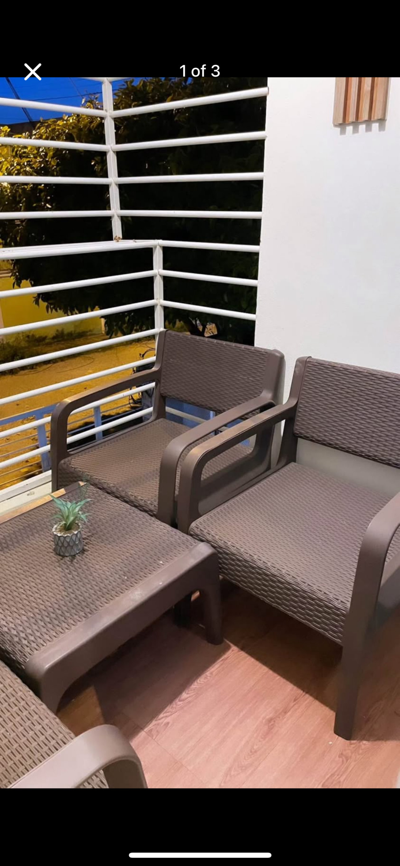 muebles y colchones - Vendo Juego de muebles para balcón o terraza – 4 piezas 1