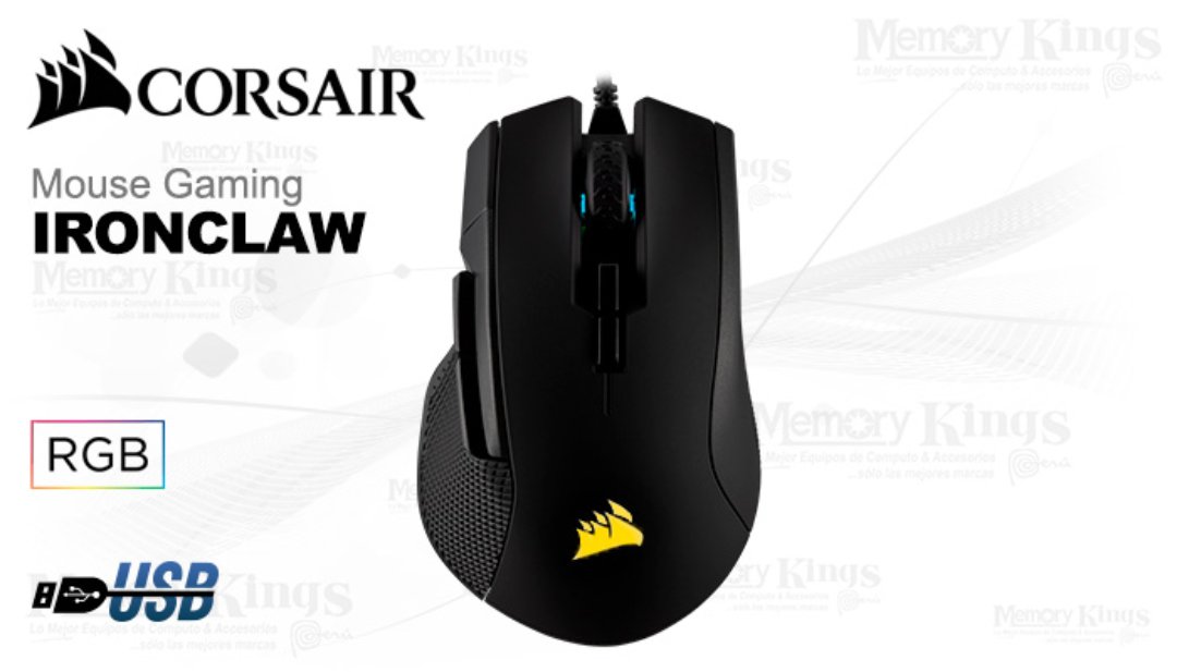 computadoras y laptops - MOUSE CORSAIR HARPOON PRO GAMING, OPTICO USB, 6 BOTONES PROGRAMABLE, VELOCIDAD 1 0