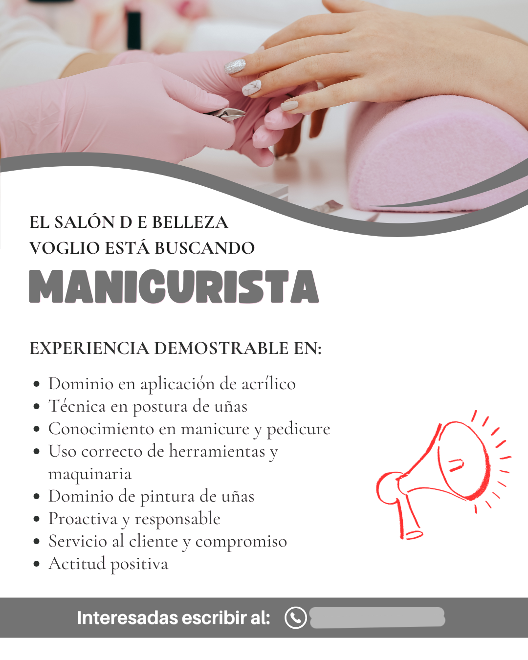 empleos disponibles - Manicurista
