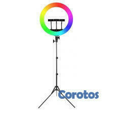 otros electronicos - Aro de Luz 18 RGB con Trípode – Ideal para Fotos  2