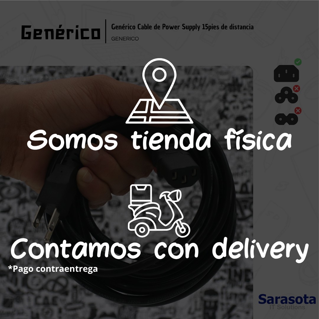 accesorios para electronica - Cable de poder de 15 pies Somos Sarasota 3