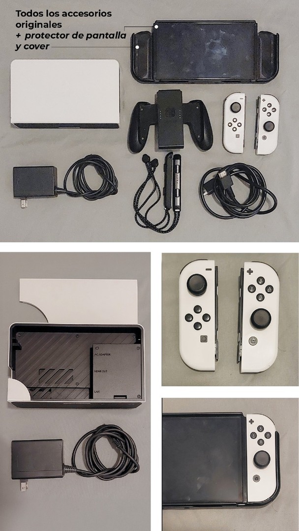 consolas y videojuegos - SWITCH OLED + 7 JUEGOS + ACCESORIOS 5