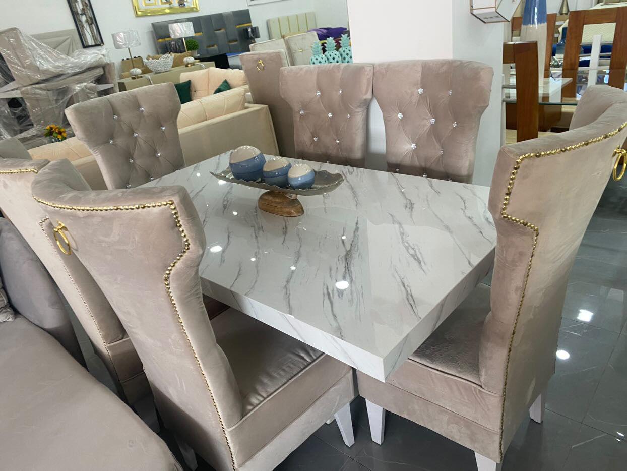 muebles y colchones - Juego de comedor de 6 sillas 0