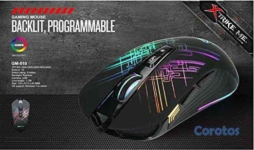 computadoras y laptops - MOUSE USB OPTICO GAMING 6400DPI  XTRIKE ME
GM510 1