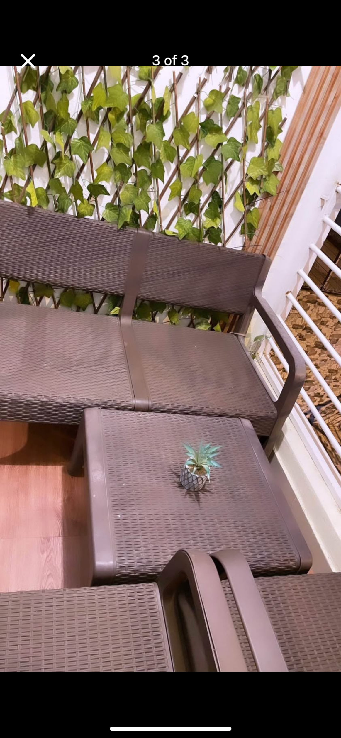 muebles y colchones - Vendo Juego de muebles para balcón o terraza – 4 piezas 2
