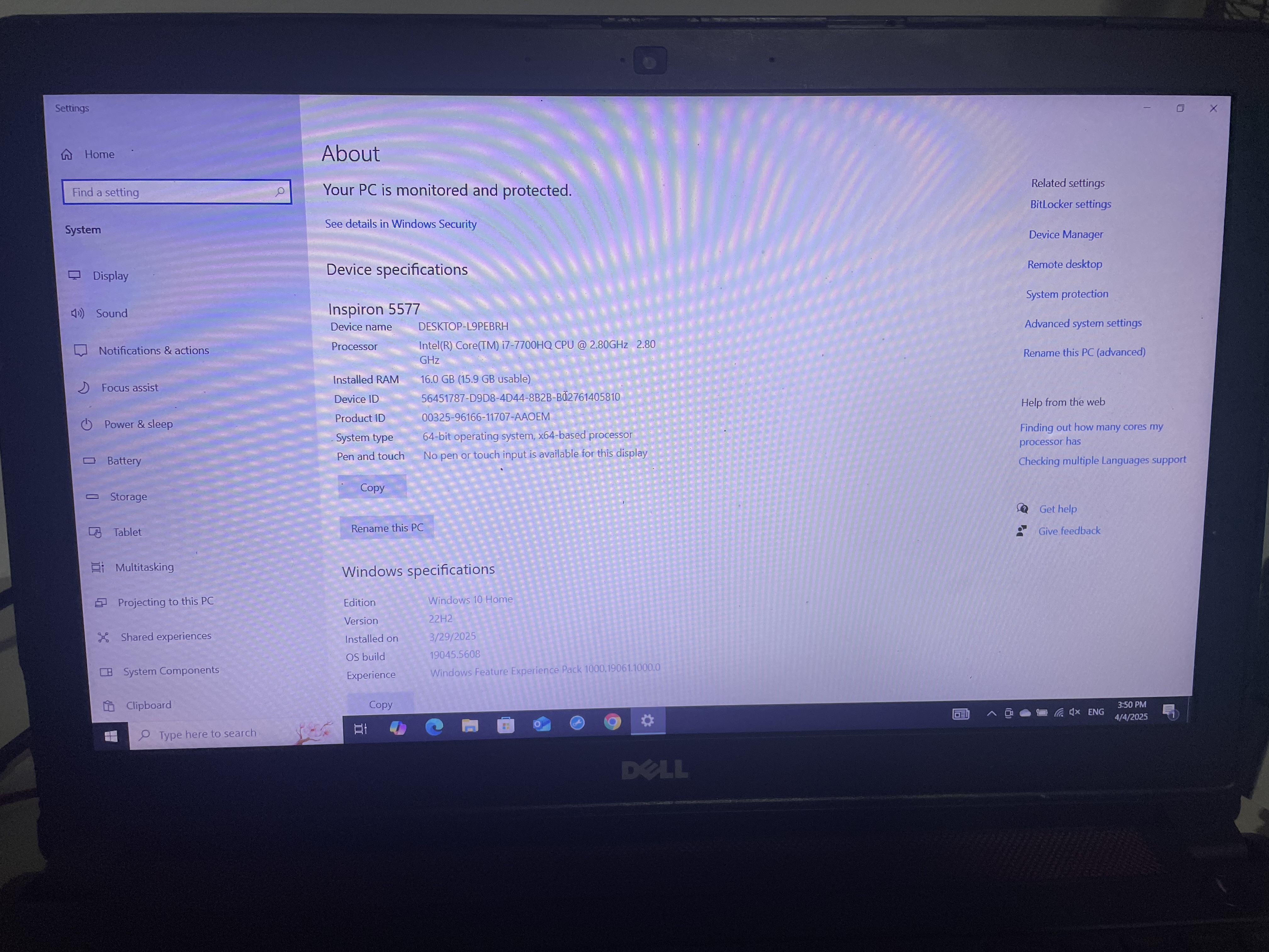 computadoras y laptops - Se vende laptop Dell inspiron 5577 gaming  4