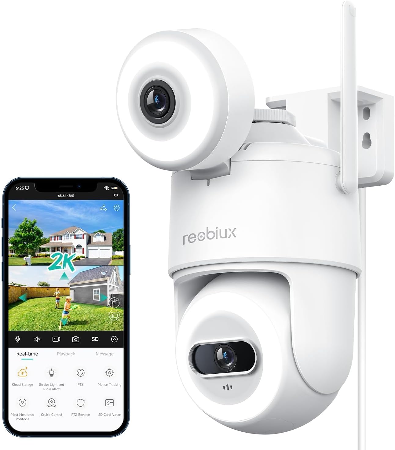 camaras y audio - Cámara de Seguridad Inalámbrica Doble Lente