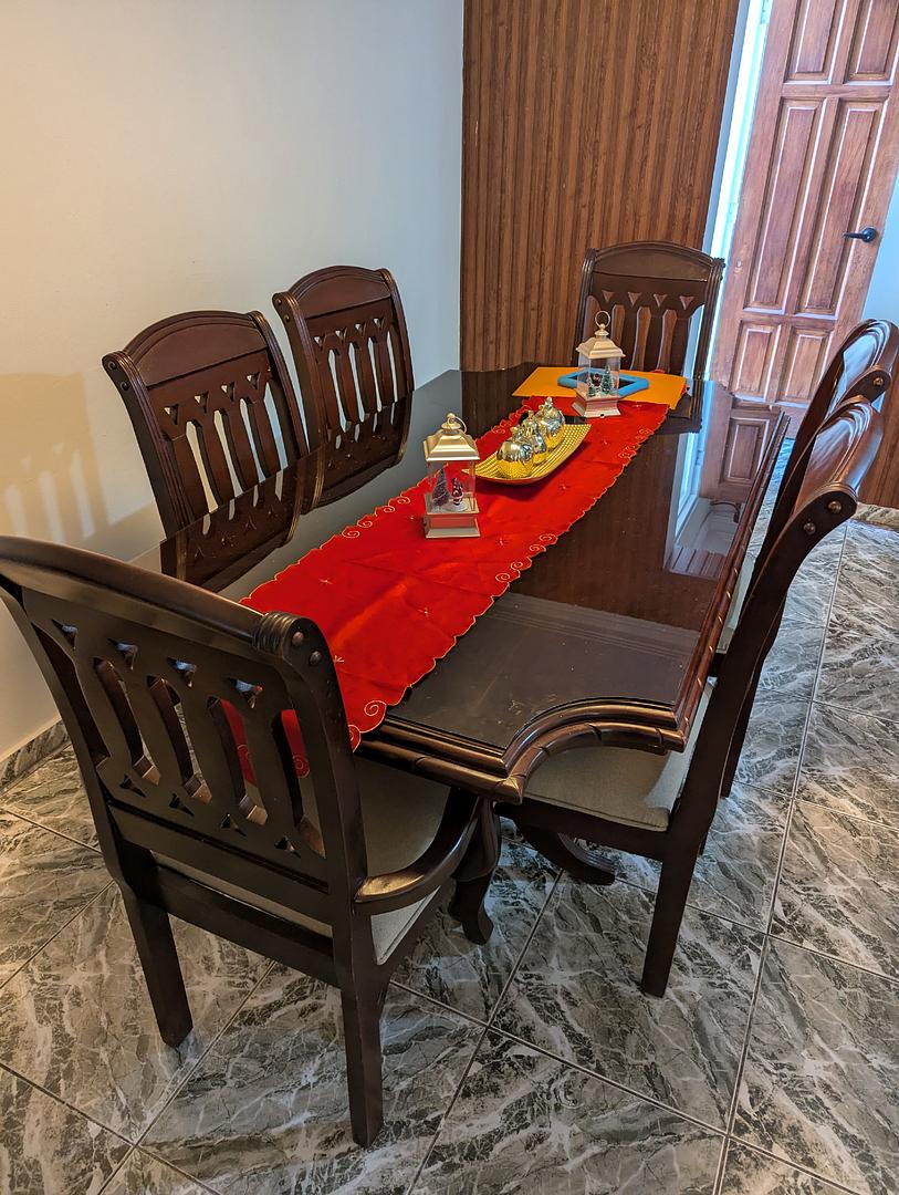 muebles y colchones - COMEDOR 6 SILLAS EN CAOBA 0