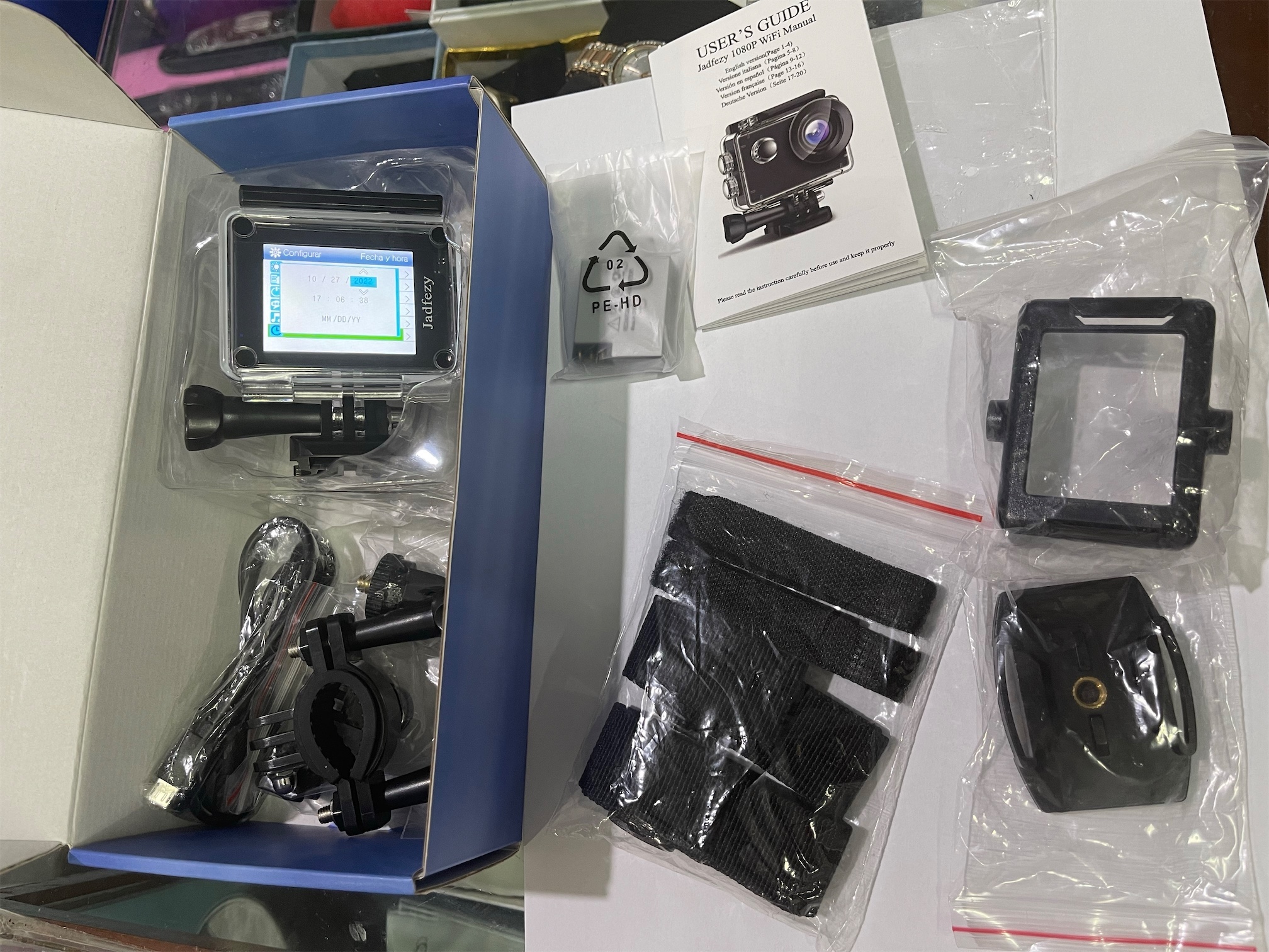 camaras y audio - Jadfezy Cámara de acción WiFi Ultra HD 1080P. Para Motor. Doble bateria 2