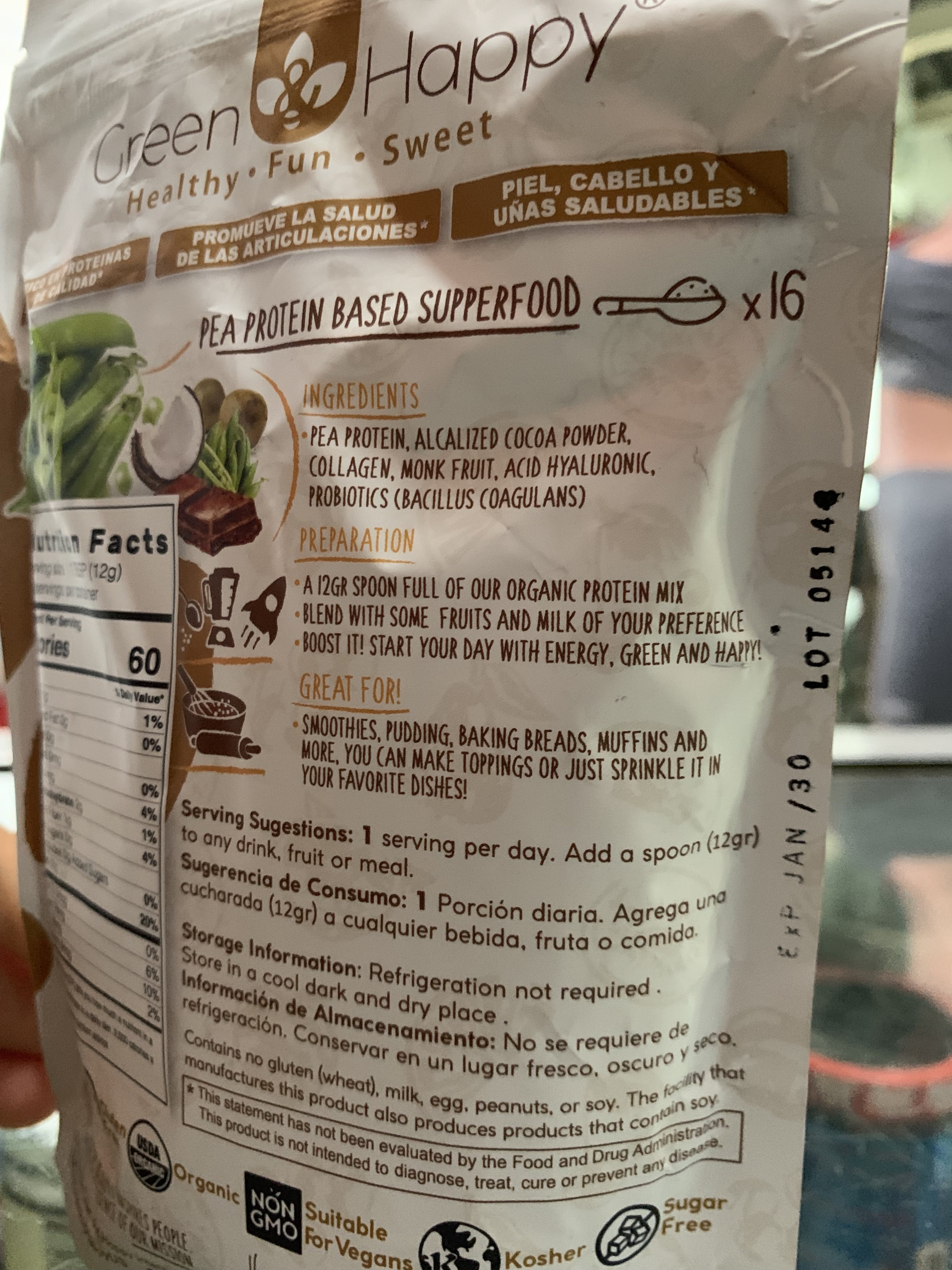 Salud y Equipamiento Médico - Vegan Protein + collagen and cacao  2