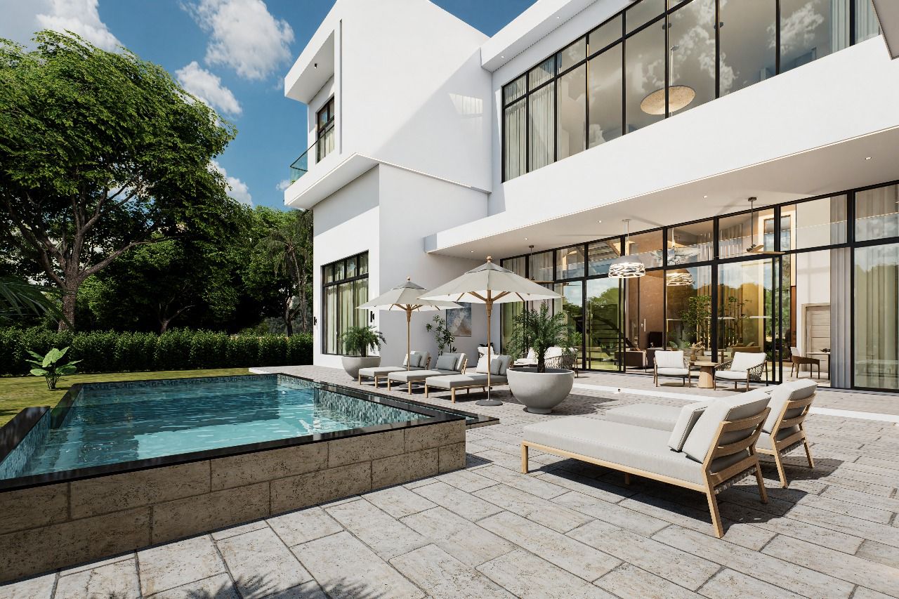 casas vacacionales y villas - Villa en Cap cana Vista al mar y al Golf en Plano 7
