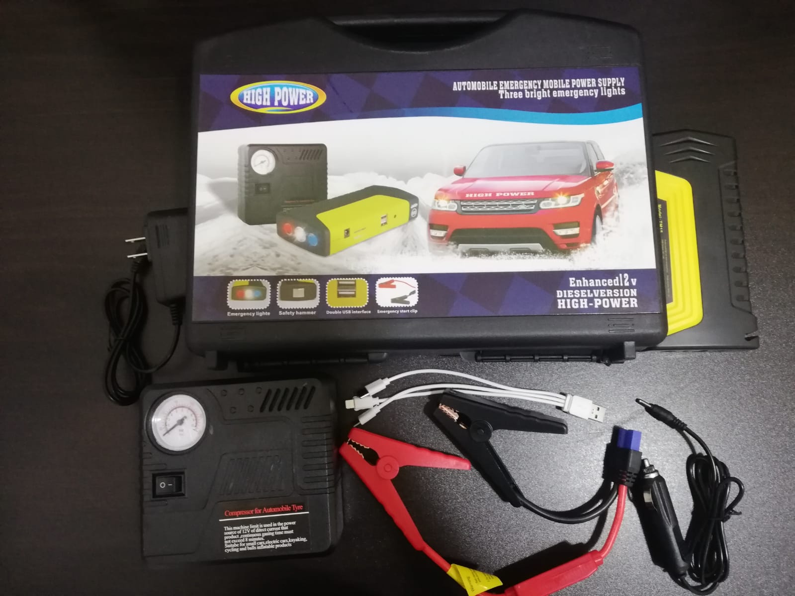 accesorios para vehiculos - JUMPER DE CARRO TM15 + BOMBA DE AIRE KIT TODO EN U 3