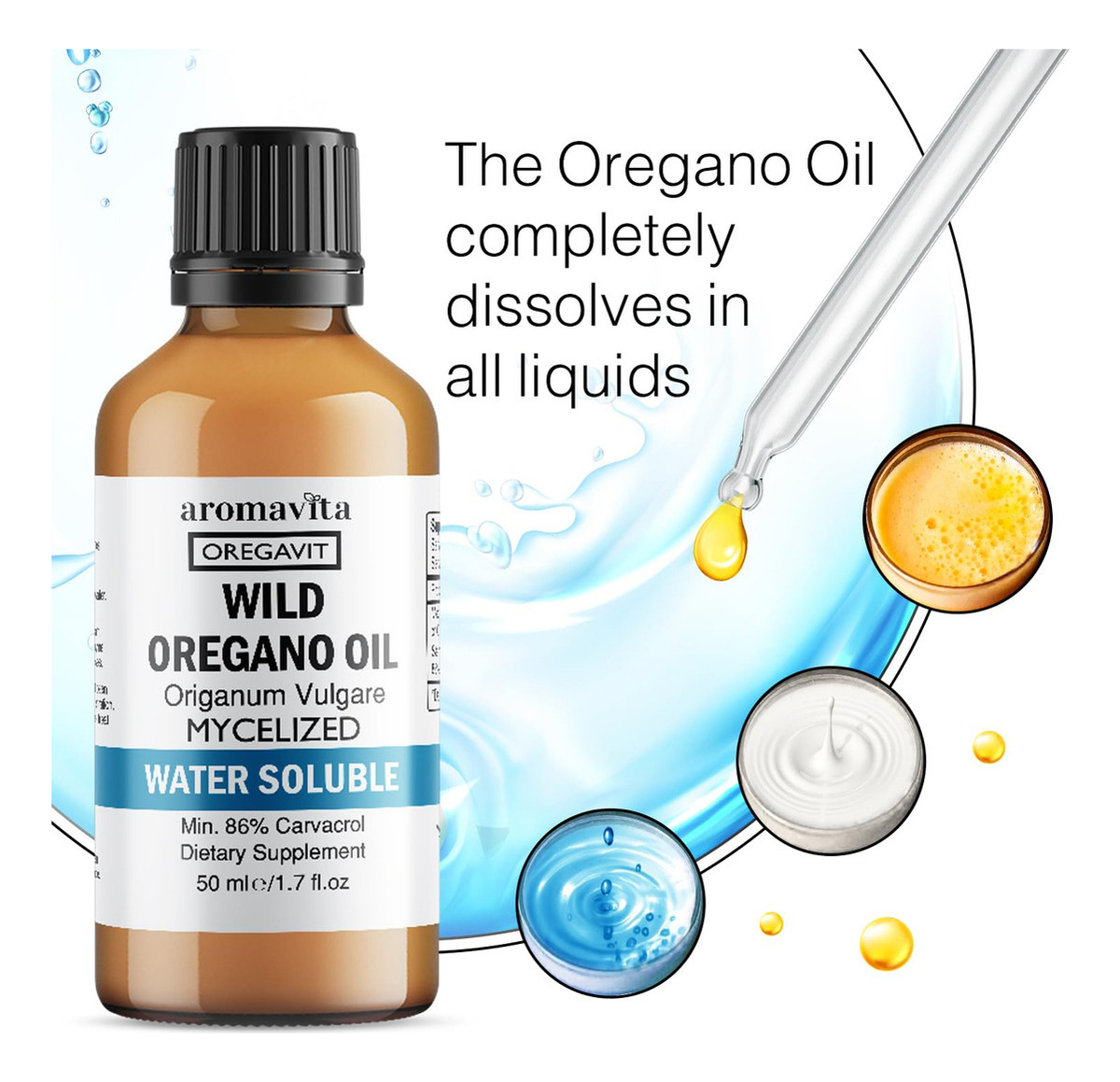 Salud y Equipamiento Médico - Aceite Oregano Soluble En Agua Aromavita 2