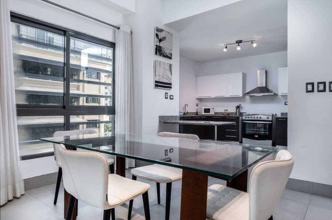 apartamentos - Apartamento de Dos habitaciones en alquiler, totalmente equipado Piantini 2