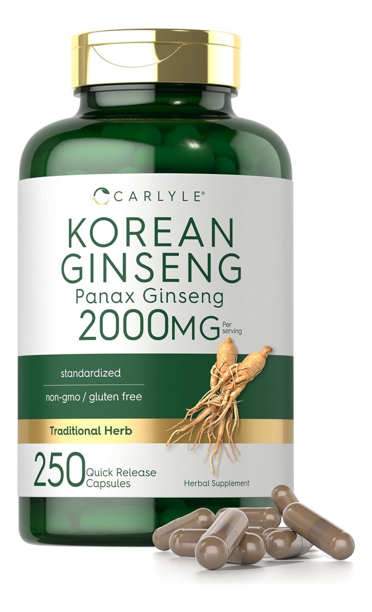 Salud y Equipamiento Médico - Capsulas De Extracto De Ginseng Coreano 2000 Mg Carlyle