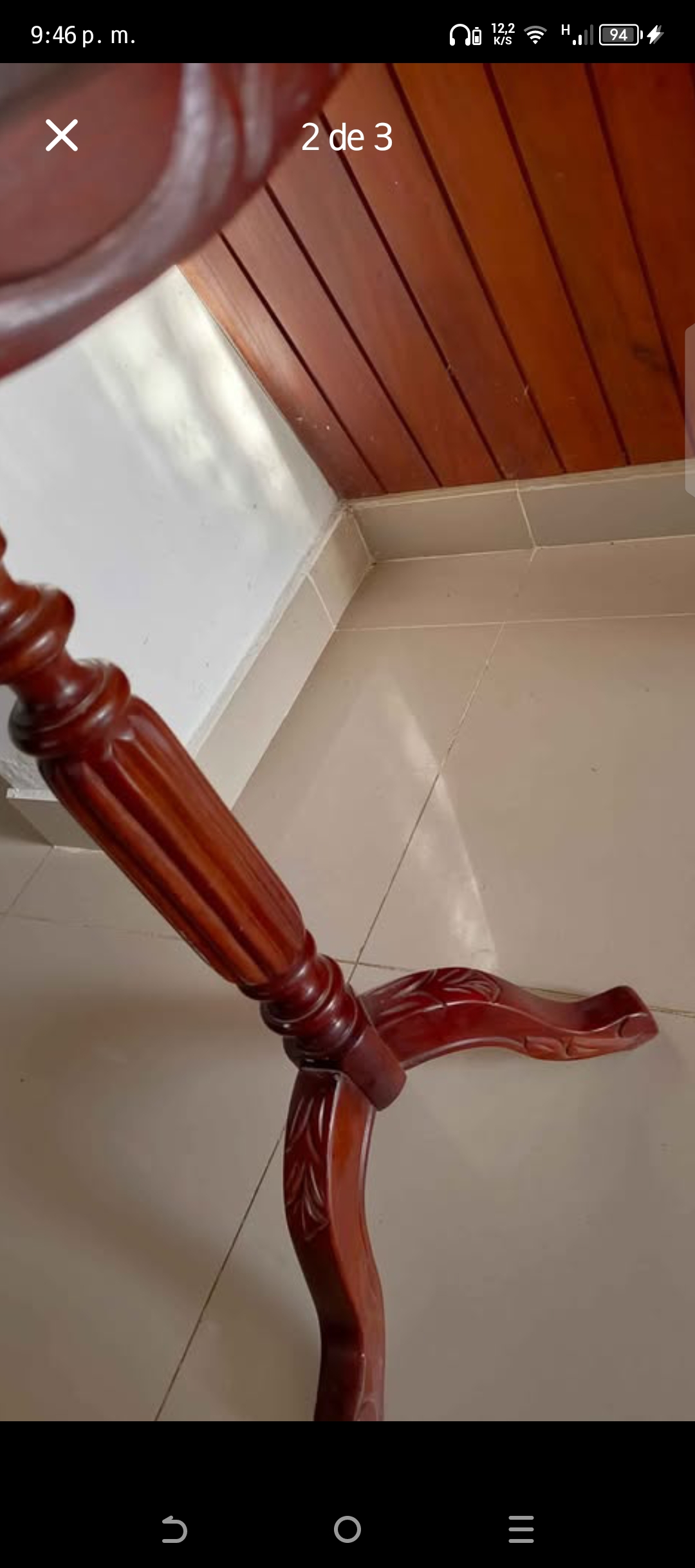muebles y colchones - mesa en caoba auxiliar  1