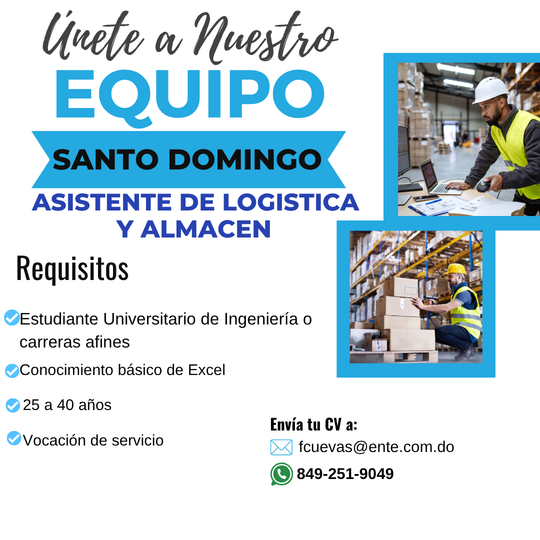 empleos disponibles - ASISTENTE DE LOGISTICA Y ALMACEN	 0