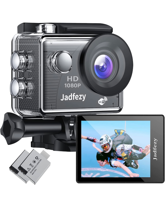 camaras y audio - Jadfezy Cámara de acción WiFi Ultra HD 1080P. Para Motor. Doble bateria 4