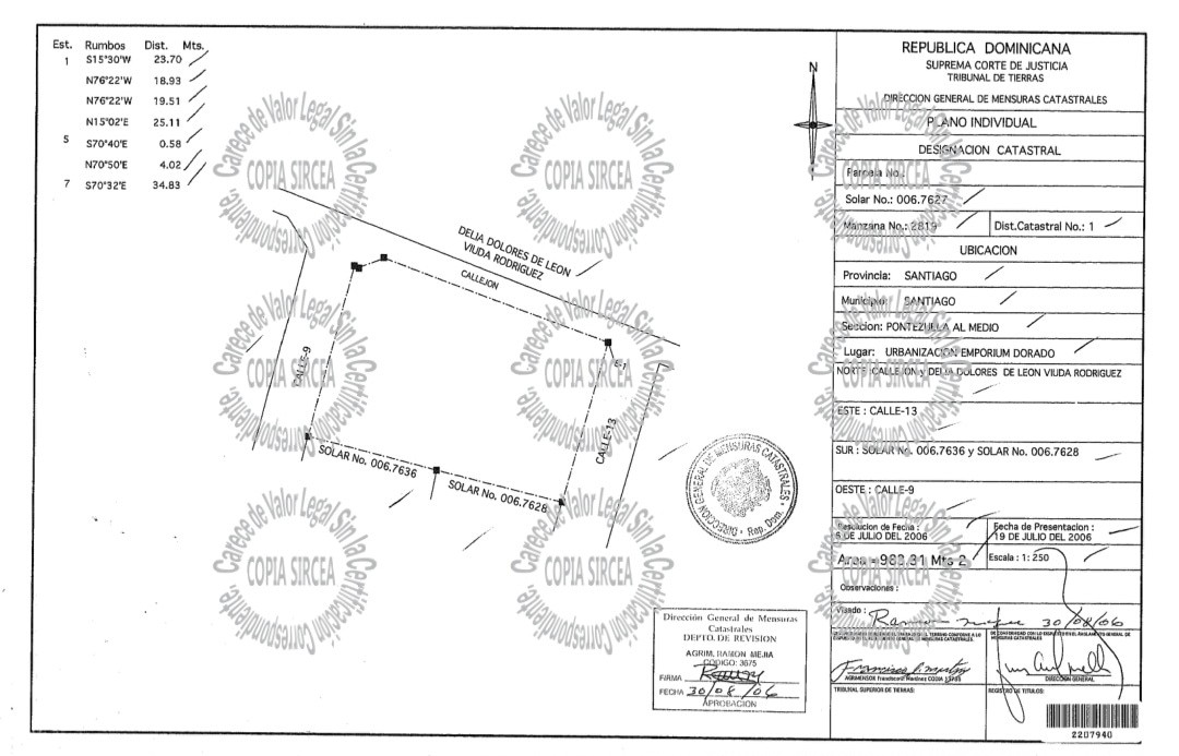 solares y terrenos - Solar de 985 metros, El Dorado II, Santiago, con titulo  2