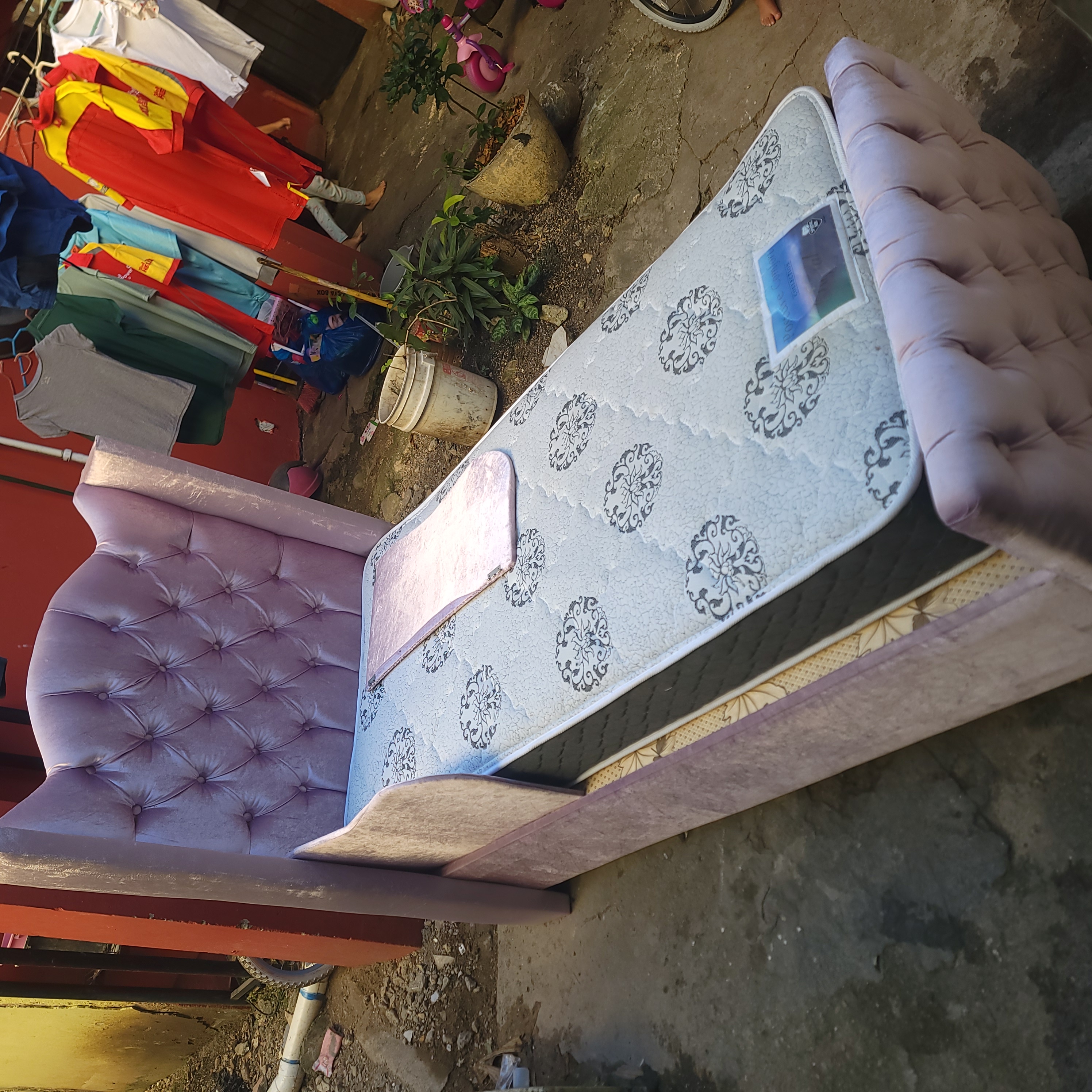 muebles y colchones - colchón mas base usado como nuevo  1