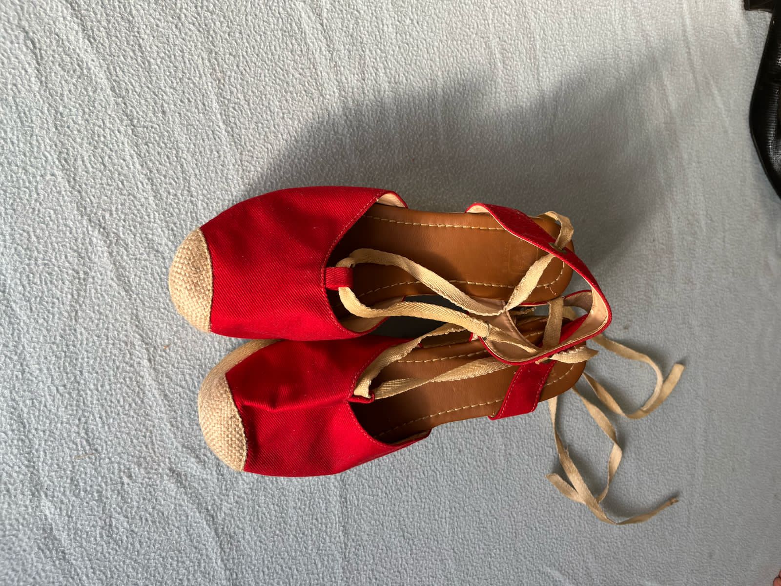 zapatos para mujer - Espadrilles rojos con tacon 4