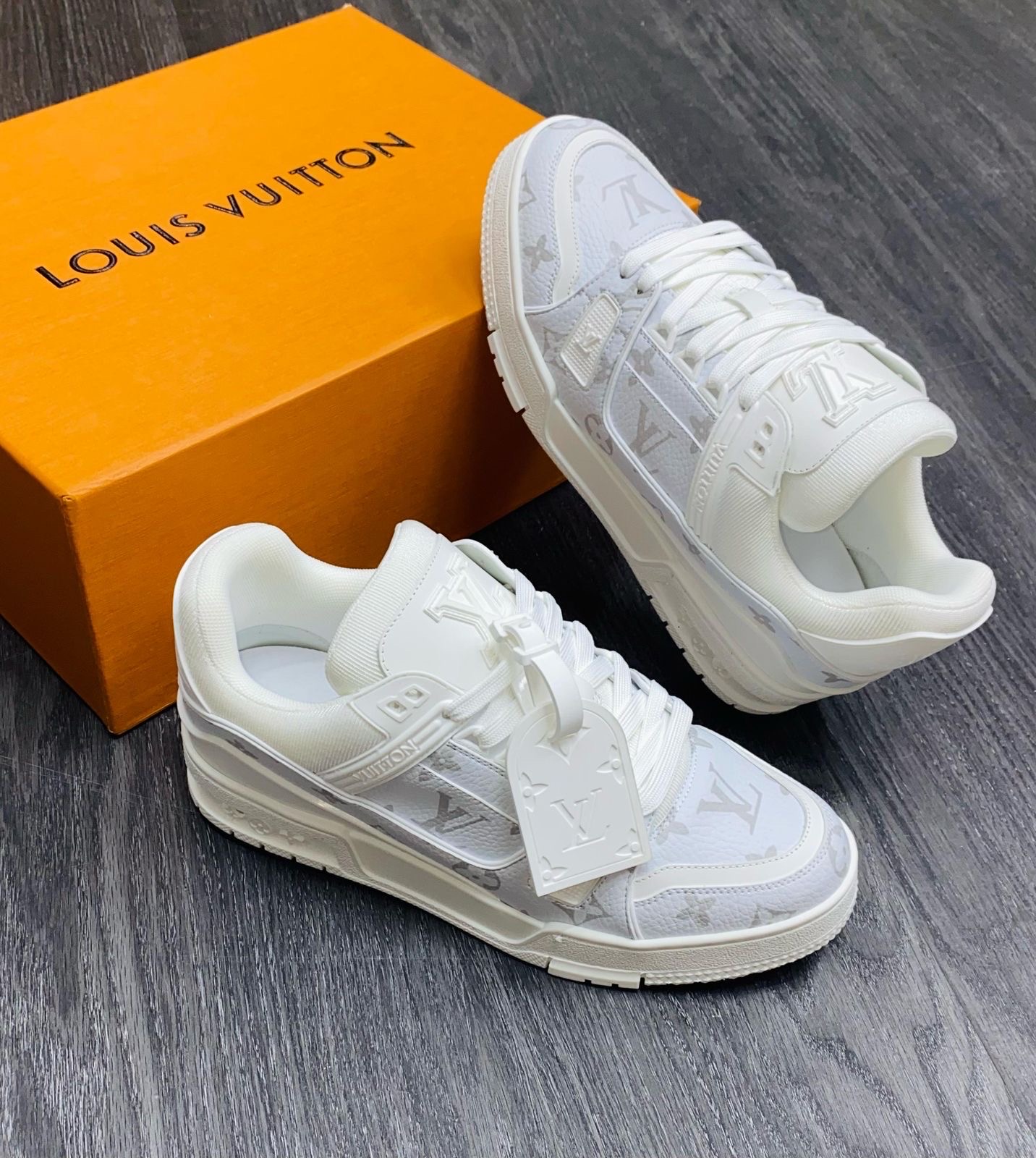 zapatos unisex - Calzado Louis Vuitton LV Blanco White Tenis Teni Sneaker Sneakers 2K25 🐔