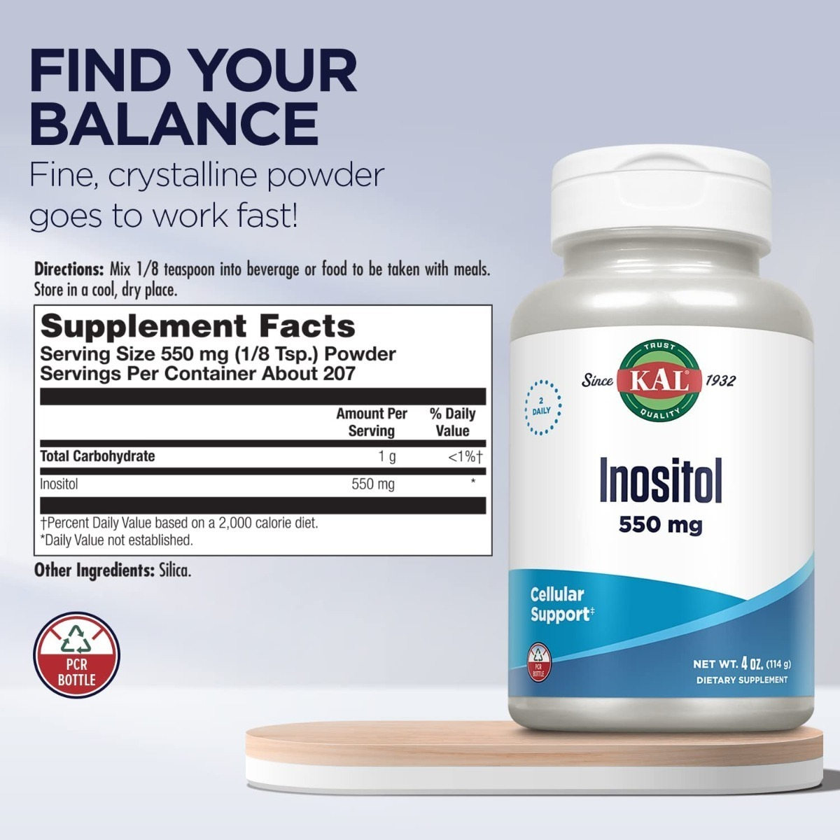 Salud y Equipamiento Médico - Inositol Kal Polvo 550 Mg 1