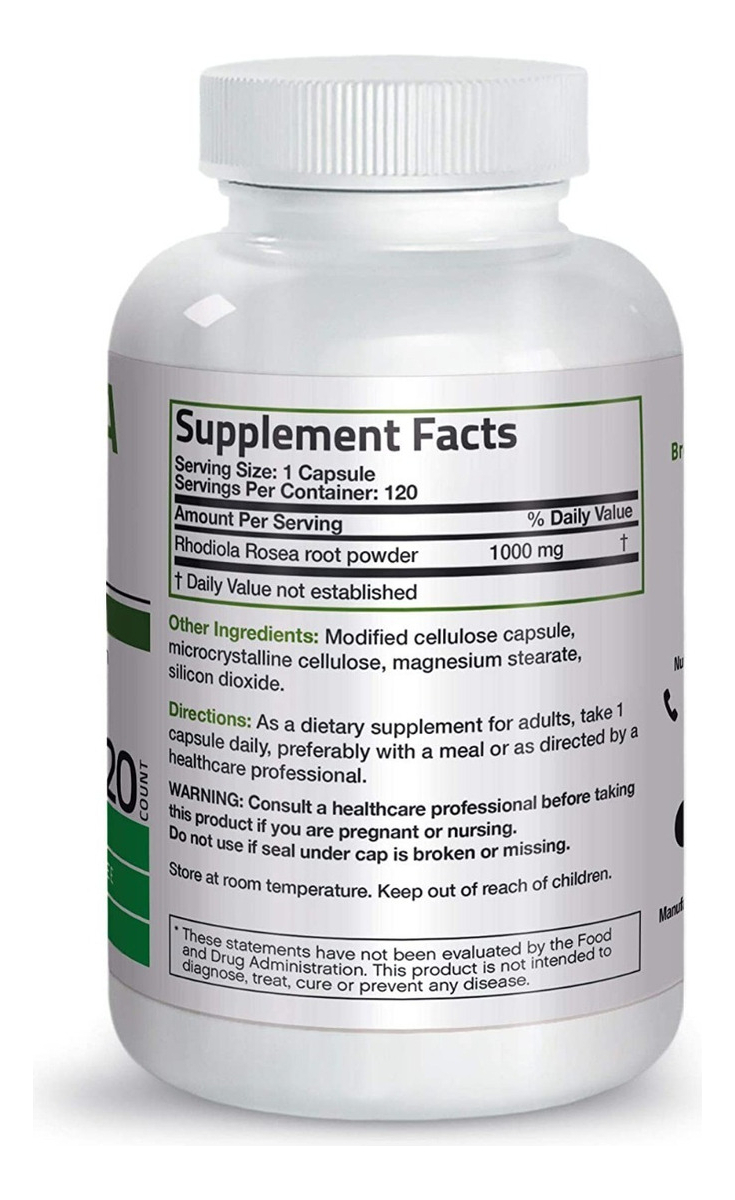 Salud y Equipamiento Médico - Rhodiola Rosea 1000 Mg Hierba Adaptogenica 120 Cap 1