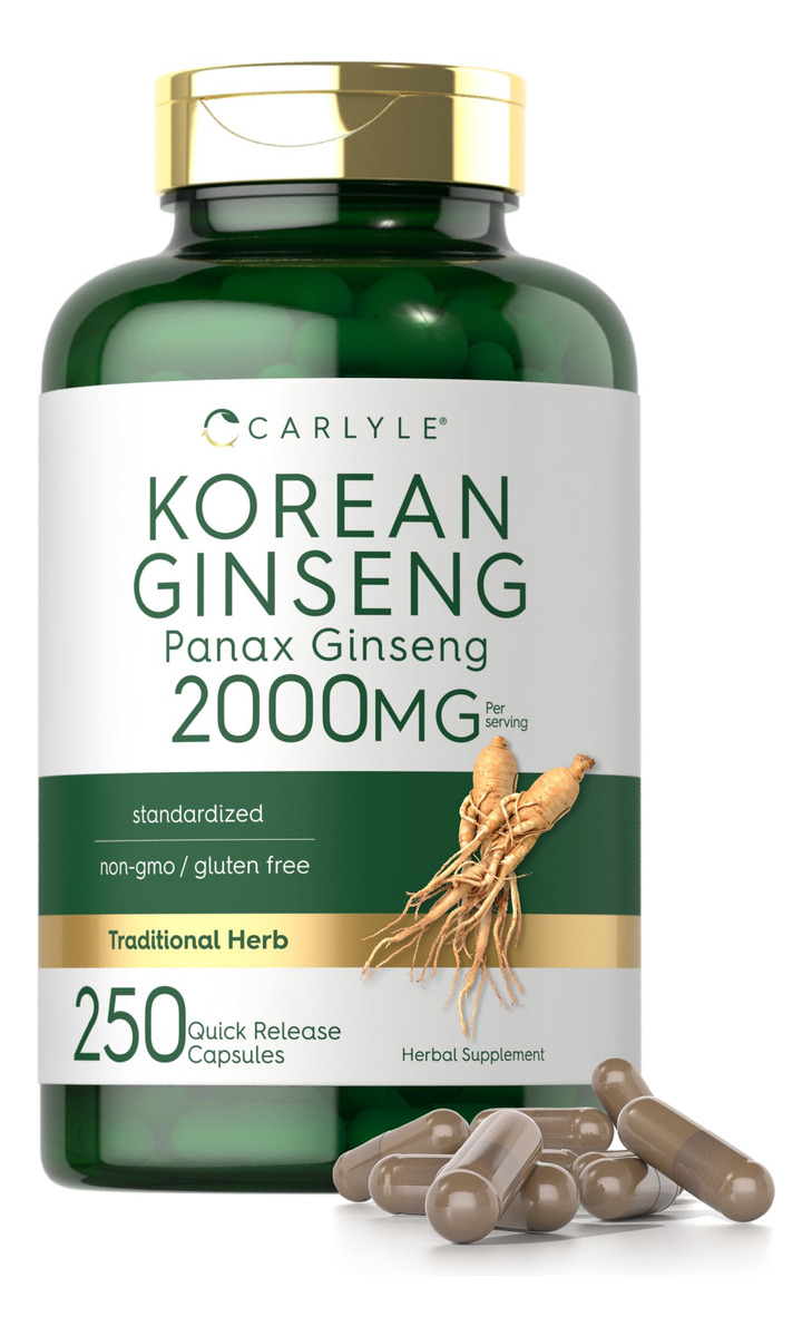 Salud y Equipamiento Médico - Capsulas De Extracto De Ginseng Coreano 2000 Mg Carlyle 1