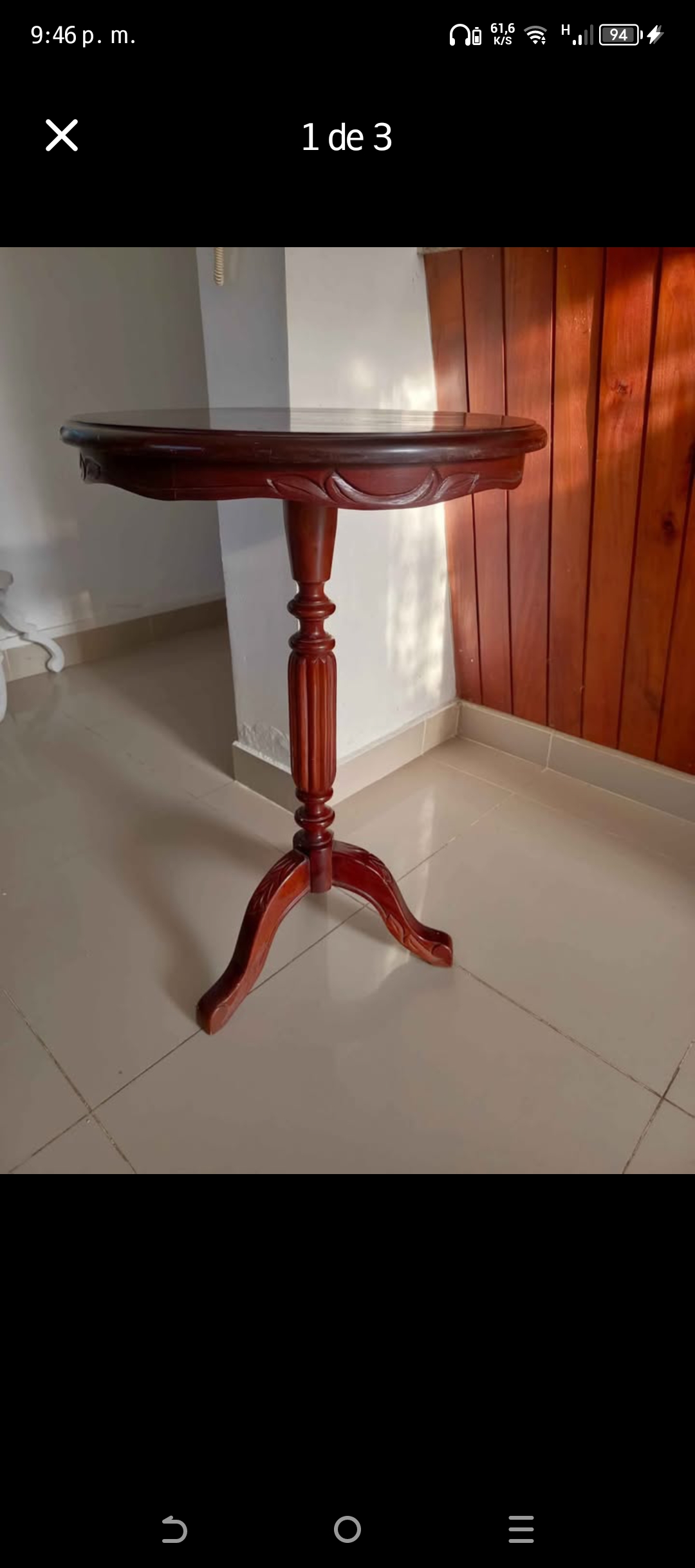 muebles y colchones - mesa en caoba auxiliar  2