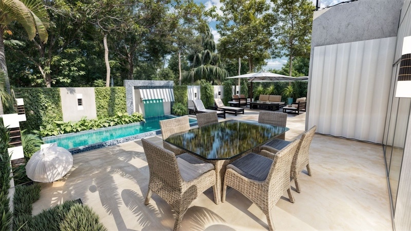 casas vacacionales y villas - Venta de villas con 400mts y  piscina en punta cana zona turística  1