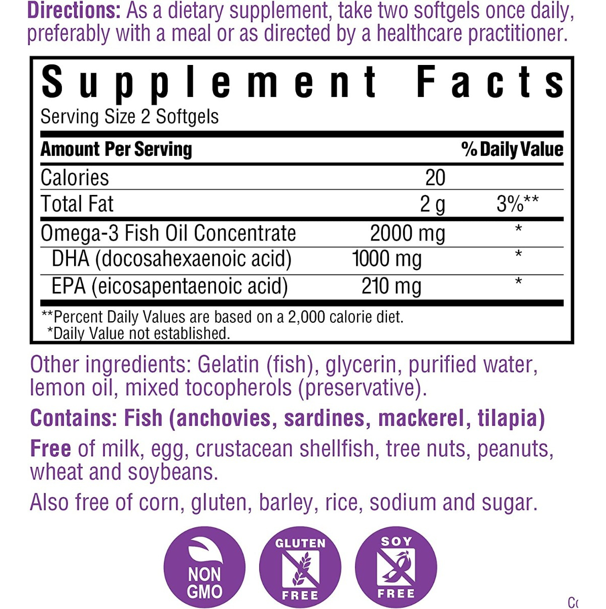 Salud y Equipamiento Médico - Omega-3 60 Capsulas Bluebonnet 1